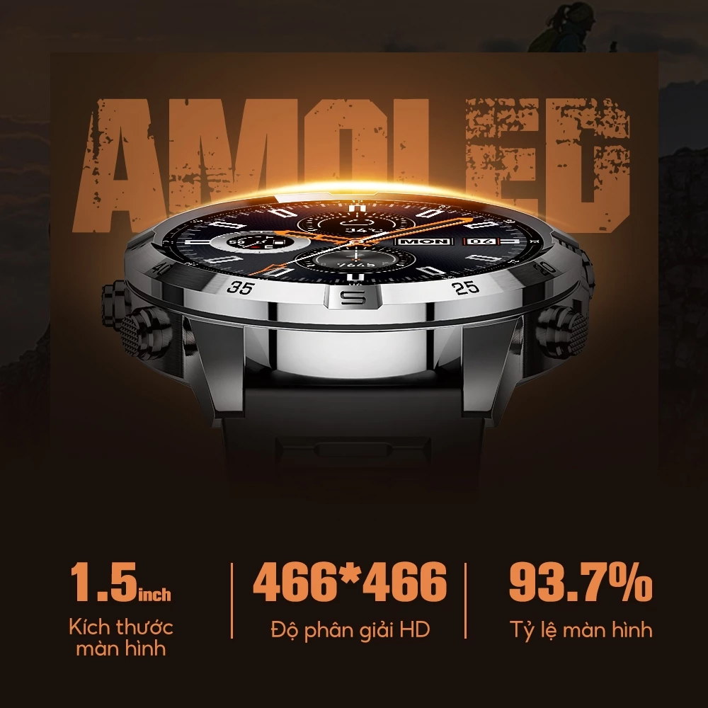 Màn hình AMOLED 466x466 Aolon GT6 Pro
